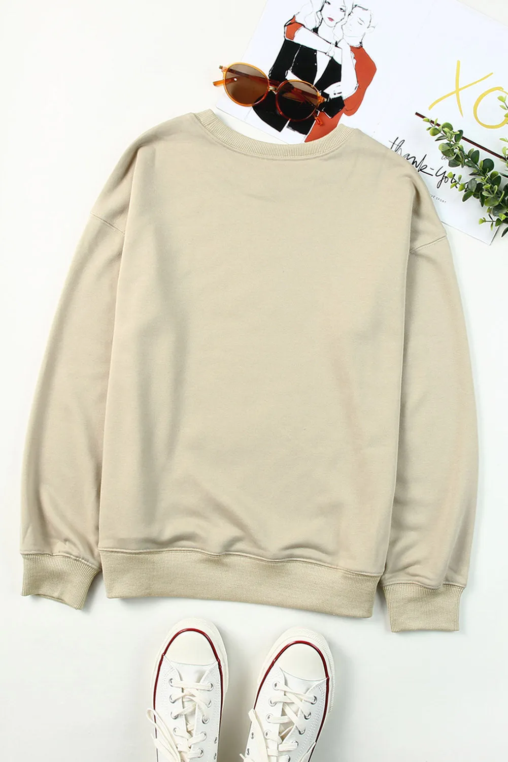 Khaki RODEO Knight Graphic Pullover Sweatshirt