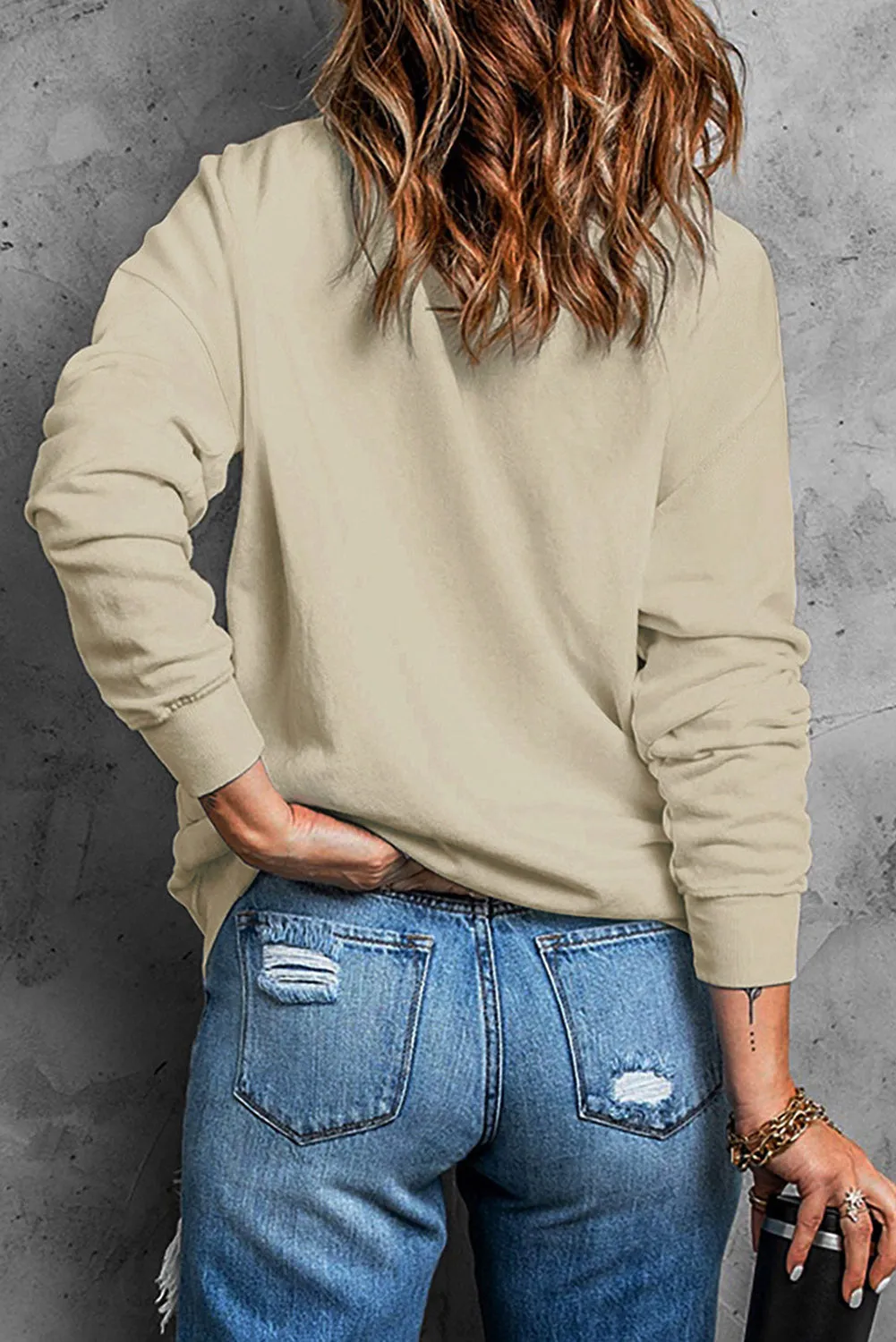 Khaki RODEO Knight Graphic Pullover Sweatshirt