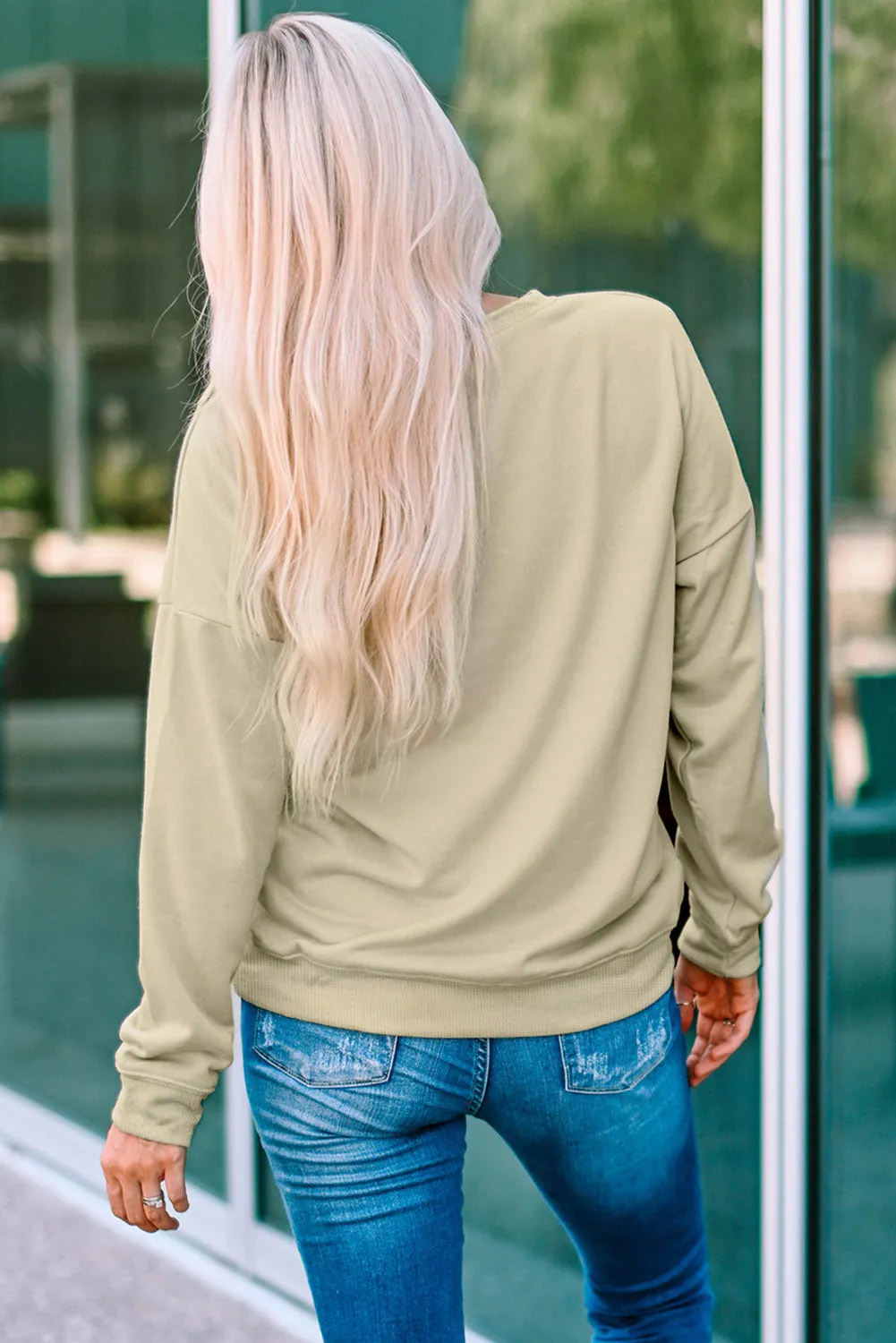 Khaki RODEO Knight Graphic Pullover Sweatshirt