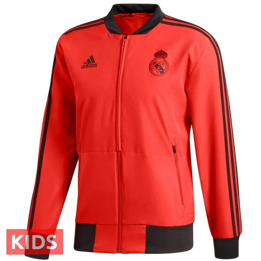 Kids - Real Madrid training presentation soccer tracksuit UCL 2018/19 - Adidas