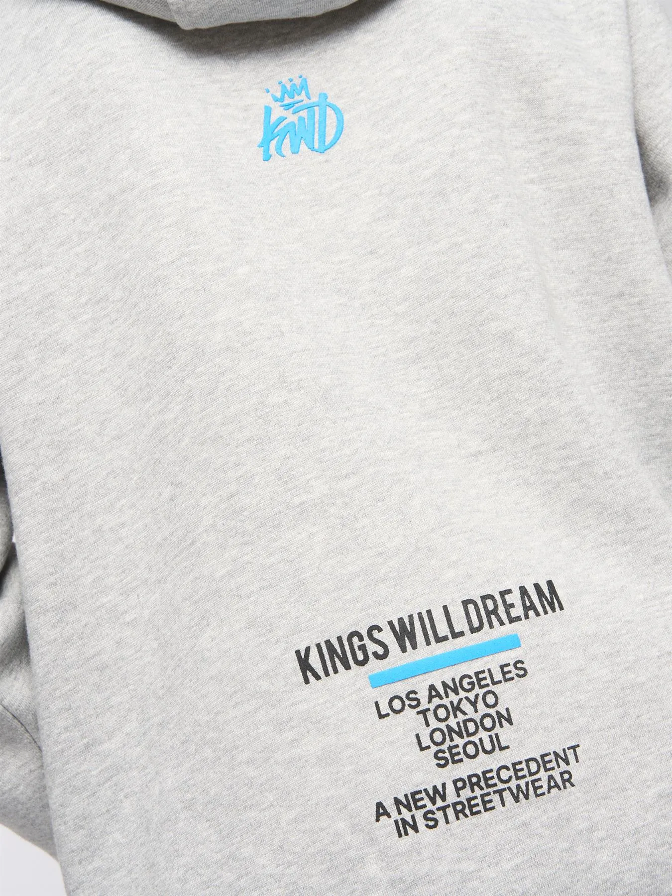 Kids Tagged Hoodie Grey Marl