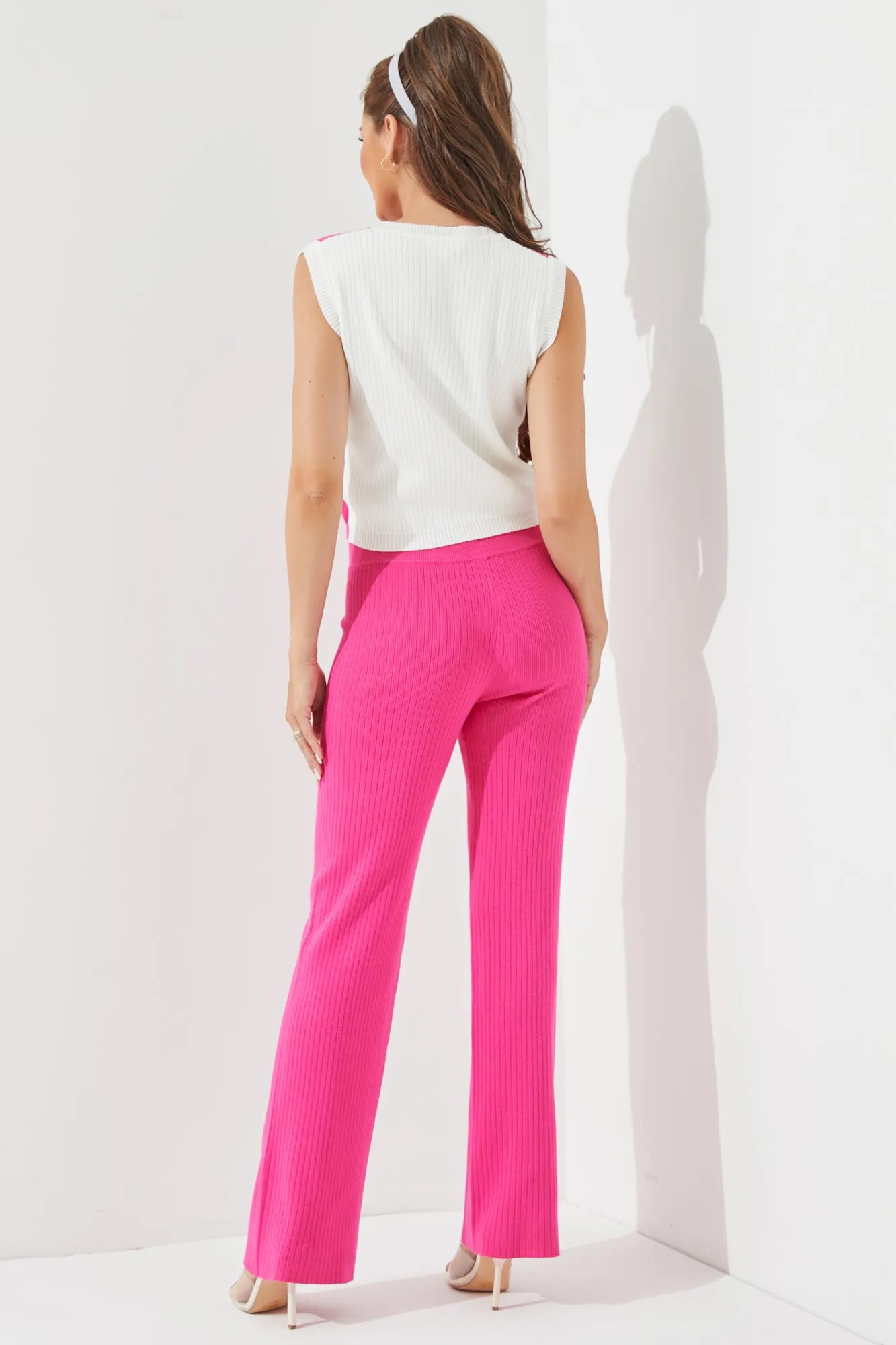 Knit Vest with Contrast Details & Pant Set