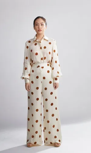 Koai   I   Cream And Brown Polka Pants