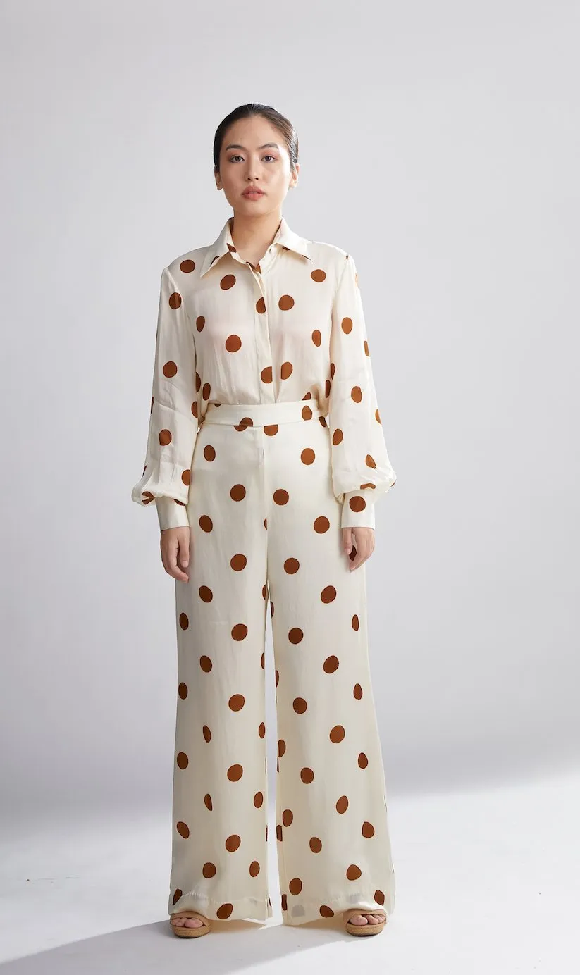 Koai   I   Cream And Brown Polka Pants