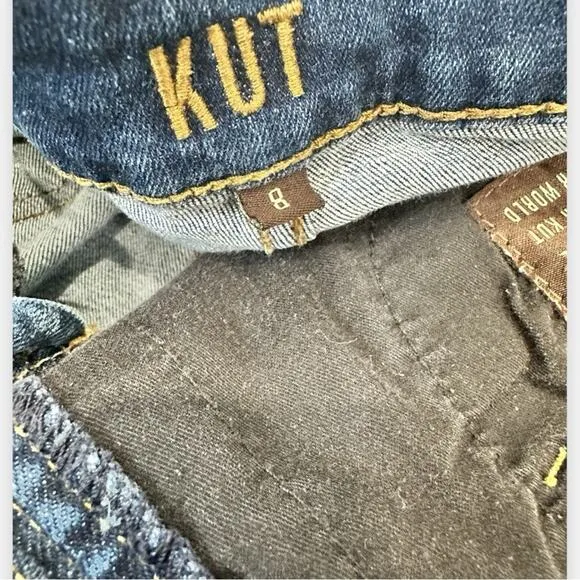 Kut - High Rise Fab Ab Ankle Skinny Jeans with Raw Hem