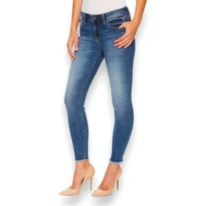 Kut - High Rise Fab Ab Ankle Skinny Jeans with Raw Hem