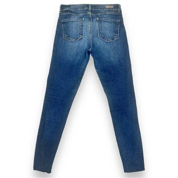 Kut - High Rise Fab Ab Ankle Skinny Jeans with Raw Hem