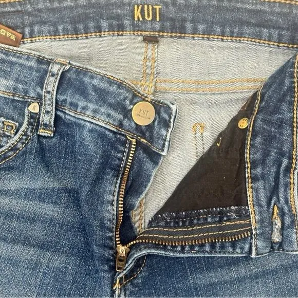 Kut - High Rise Fab Ab Ankle Skinny Jeans with Raw Hem