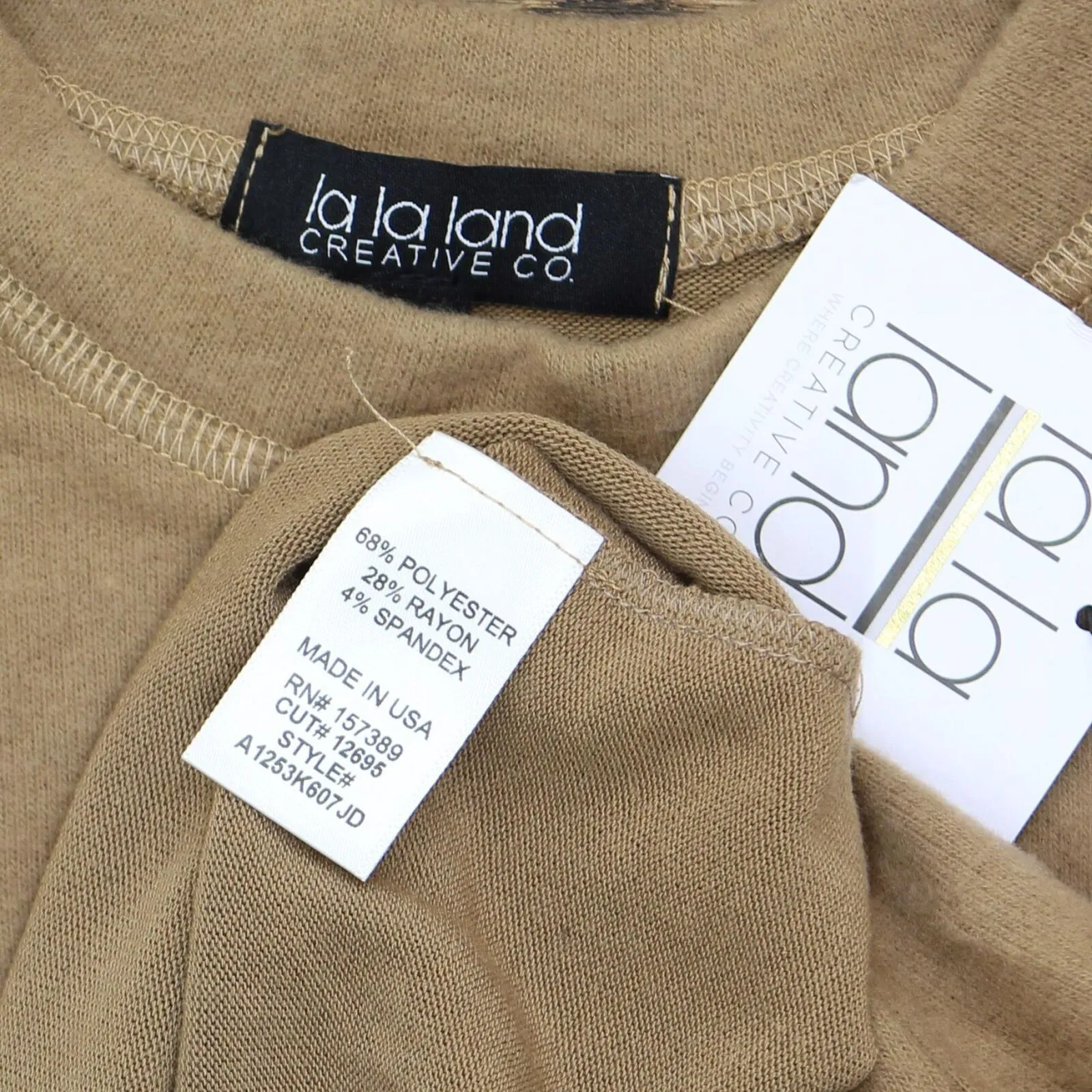 La La Land Creative Co Women's Brushed Knit Cropped Pullover Top