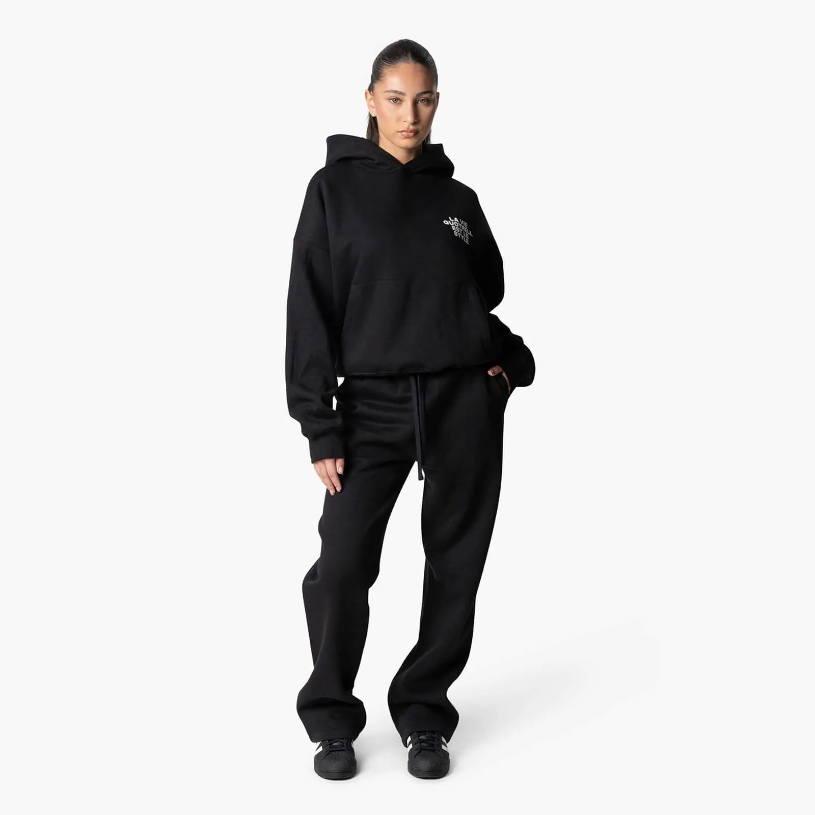 LA VIE HOODIE | BLACK/WHITE
