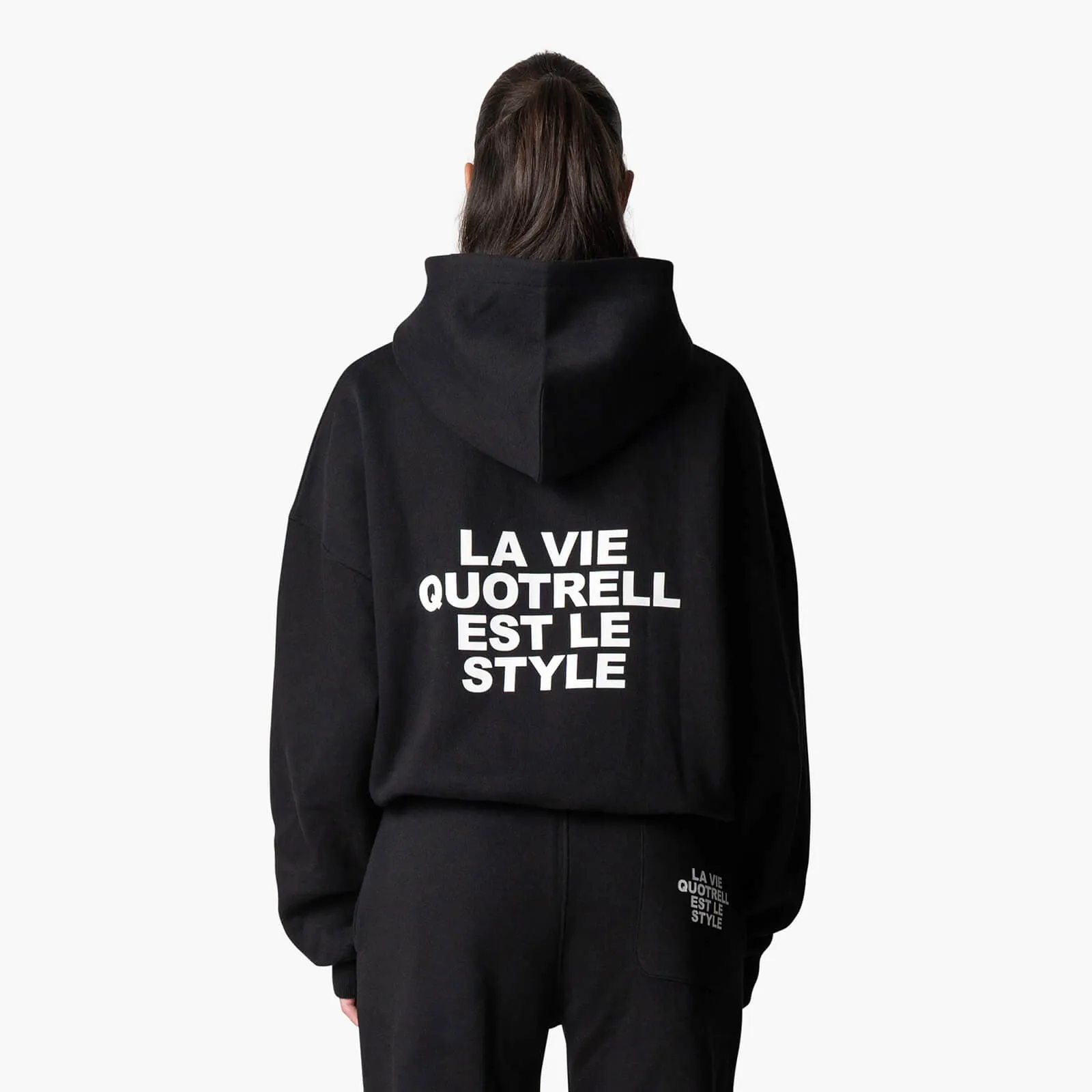 LA VIE HOODIE | BLACK/WHITE