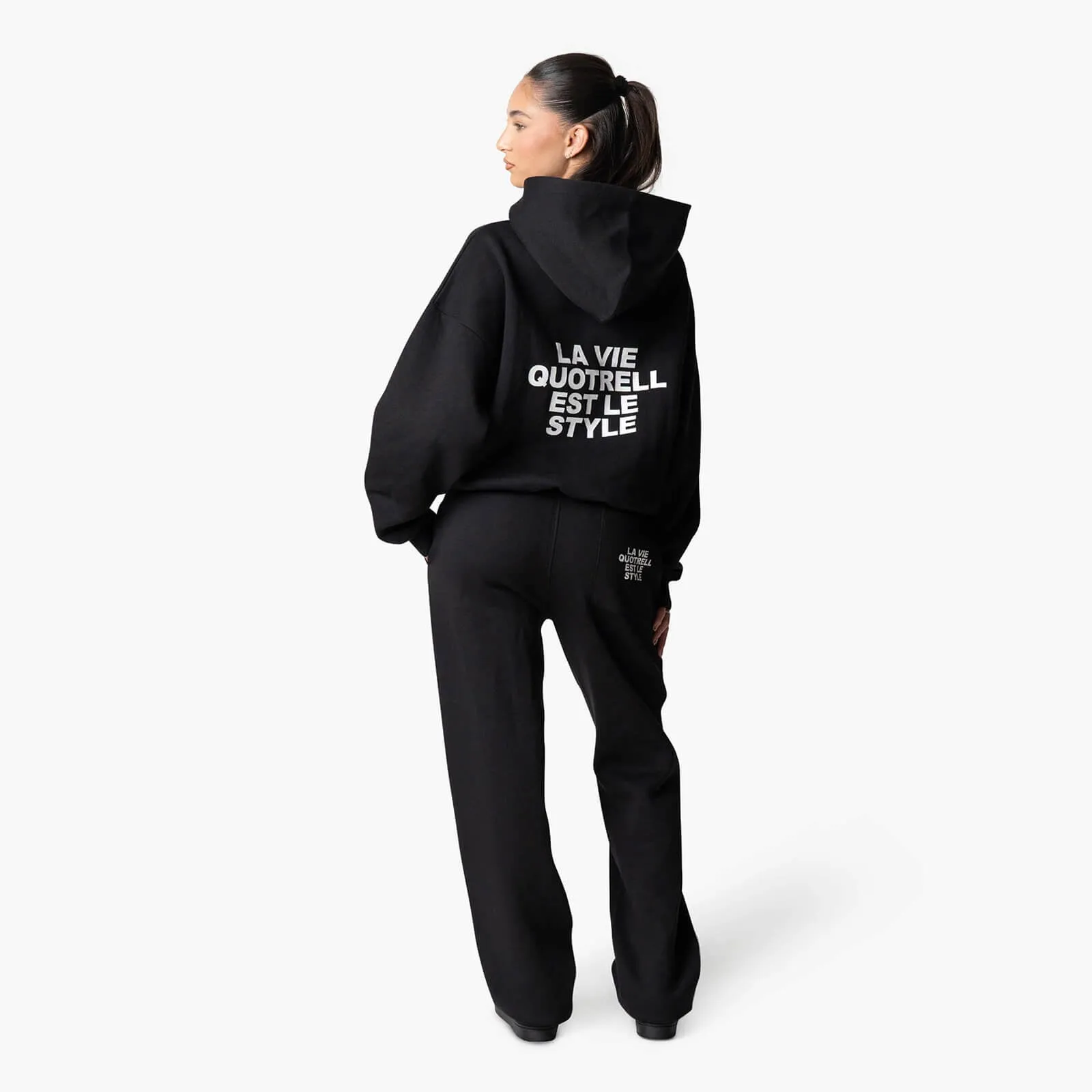 LA VIE HOODIE | BLACK/WHITE