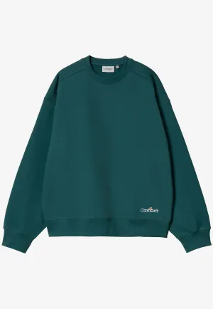 Label Script Embroidered Sweatshirt