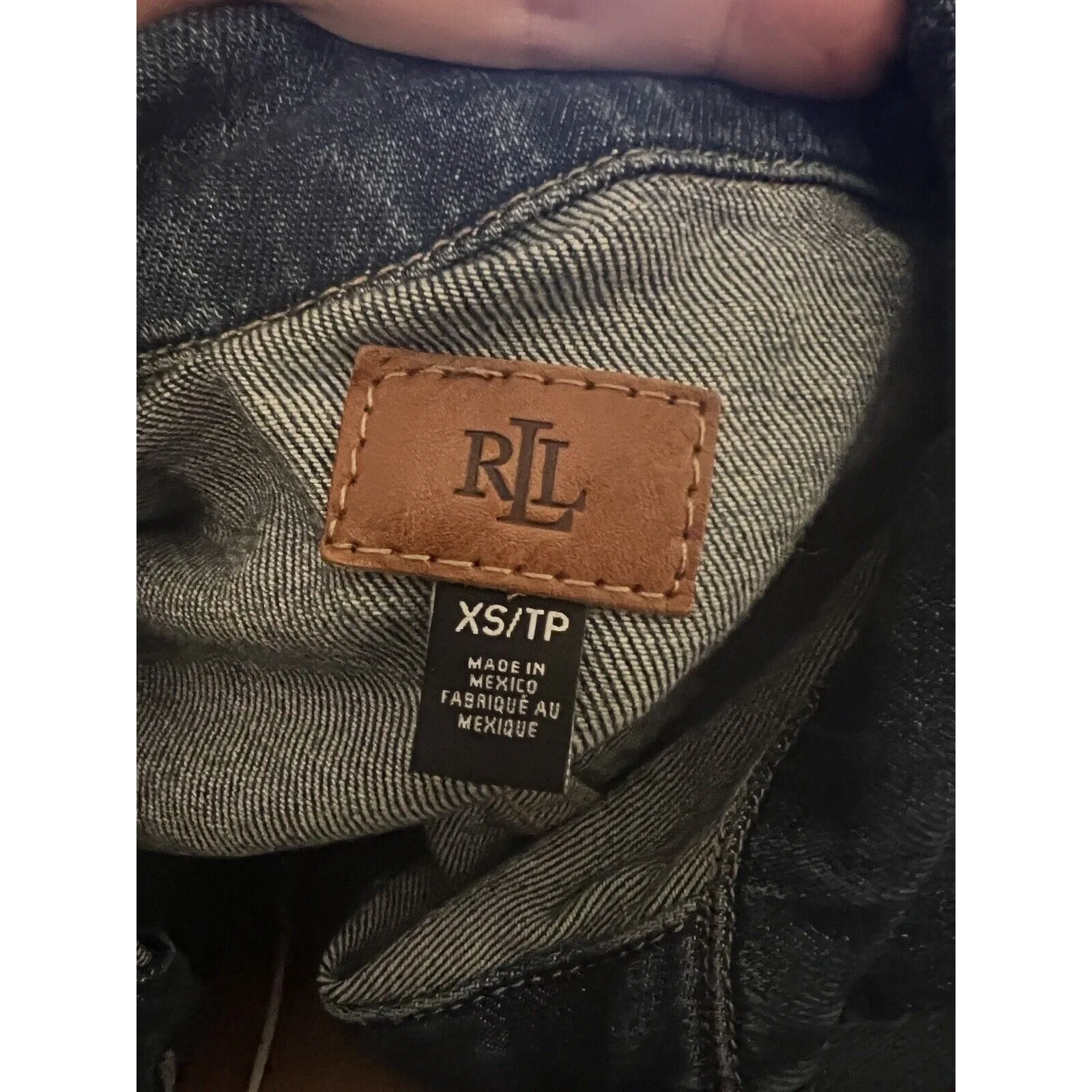 Lauren Ralph Lauren Women’s Patchwork Denim Jacket – Crown & Crest Logo – Size XS