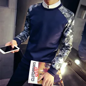 Leisure Men's Hoodies Patchwork Colors Napping Fashion Men's Tracksuits Sweatshirts Men Coats size M-XXXL