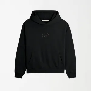 LEKSI Beige Outlined Bear - Graphic Hoodie