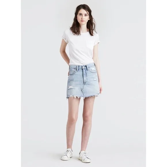 Levi's Deconstructed Denim Mini Skirt