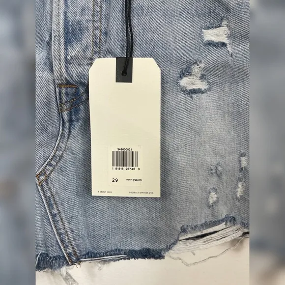 Levi's Deconstructed Denim Mini Skirt