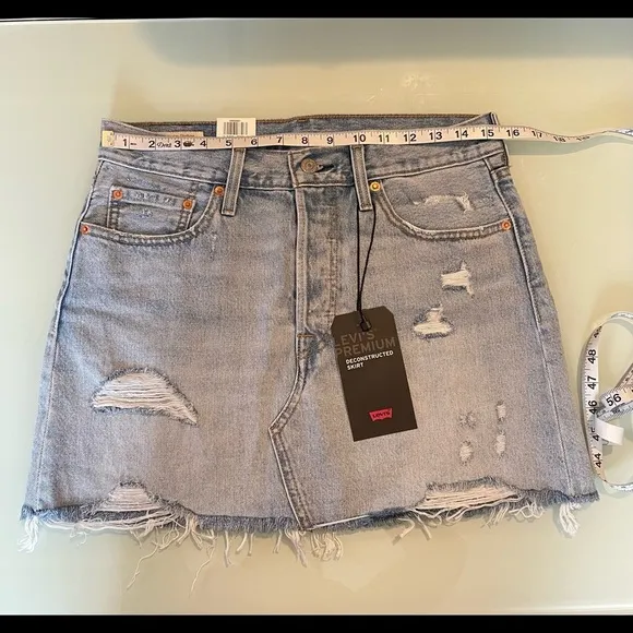 Levi's Deconstructed Denim Mini Skirt