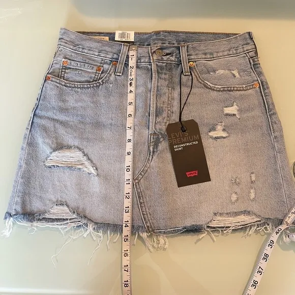 Levi's Deconstructed Denim Mini Skirt