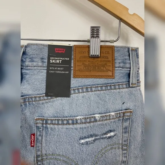Levi's Deconstructed Denim Mini Skirt