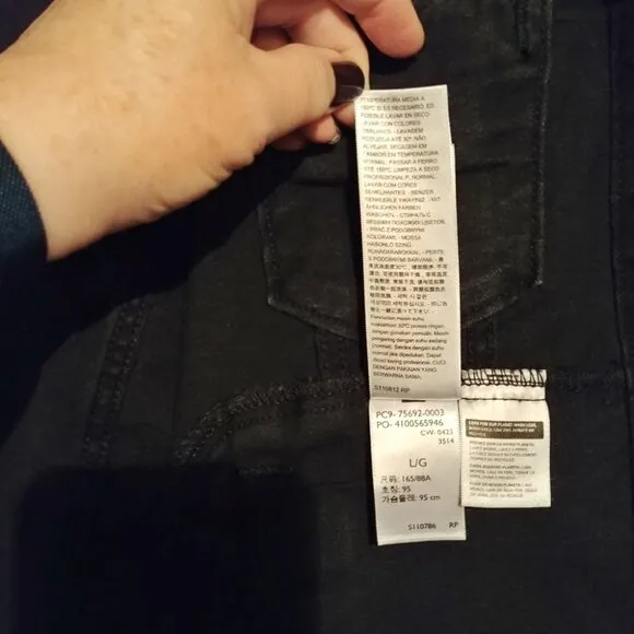 Levi's Hybrid Denim Hoodie Original Trucker Jacket Black Size L