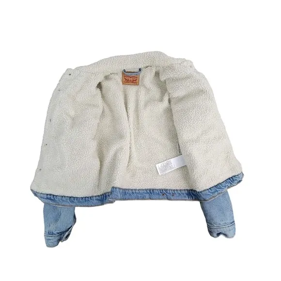 Levi's Original Sherpa Trucker Jacket Womens M Medium Wash Denim Cotton