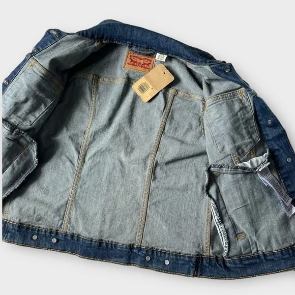 Levi’s Original Trucker Denim Jacket Jean Jacket Button Front Cotton Women’s New