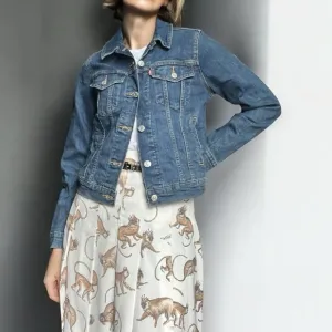 Levi’s Original Trucker Denim Jacket Jean Jacket Button Front Cotton Women’s New