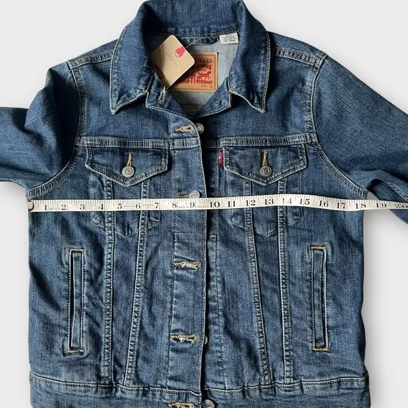 Levi’s Original Trucker Denim Jacket Jean Jacket Button Front Cotton Women’s New