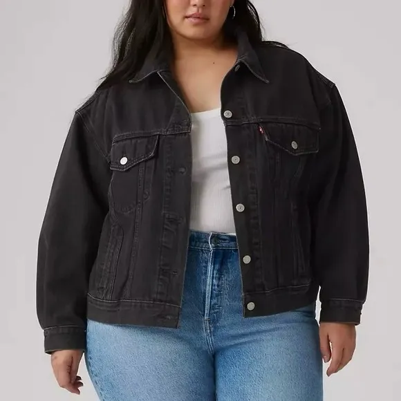 Levi’s Original Trucker Jacket Black Denim Western size 4X