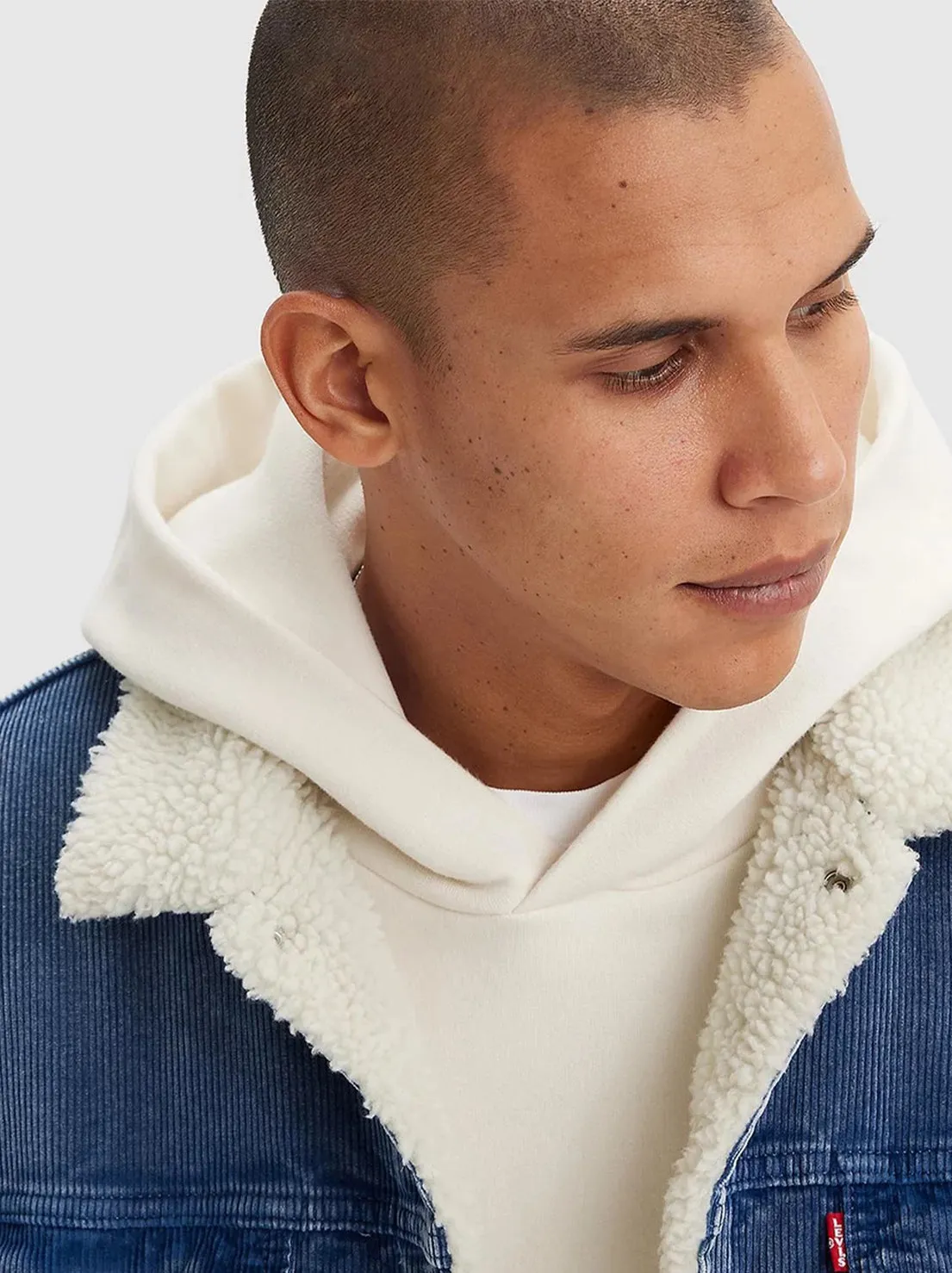 Levi's - Relaxed Fit Sherpa Trucker Jacket - Blue Spring Cord