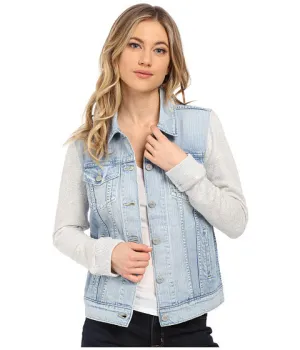 Levi's Womens Boyfriend Fleece Hybrid Trucker Jean Jacket Size Small