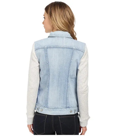 Levi's Womens Boyfriend Fleece Hybrid Trucker Jean Jacket Size Small