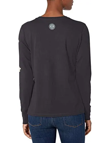 Life is Good Women's Crusher Long Sleeve T-Shirt Wildflow, Jet Black, XX-Large