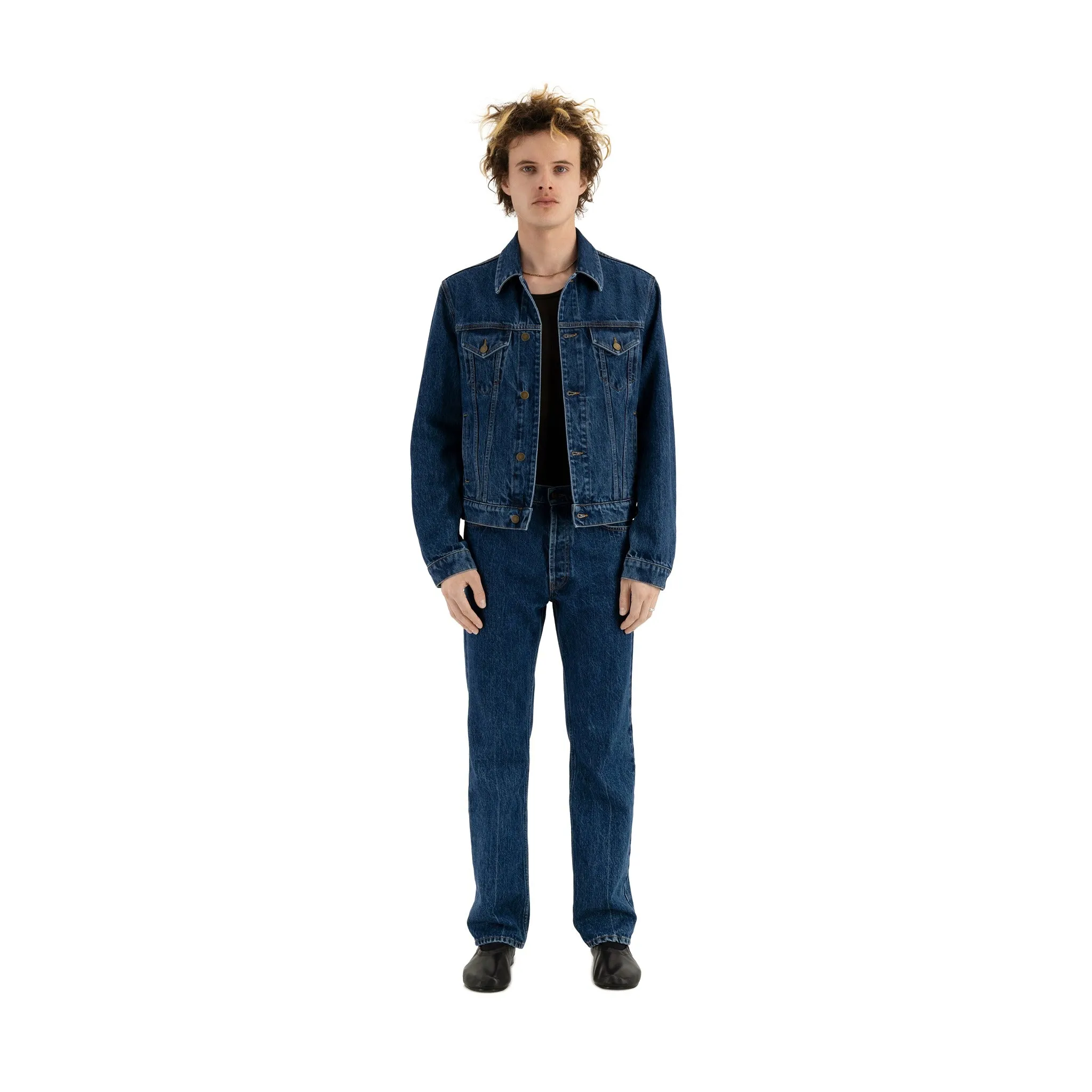 Lilo Unlined Trucker Denim Jacket Blue