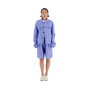 Lilo Unlined Trucker Lofty Wool Blend Jacket Sky Blue