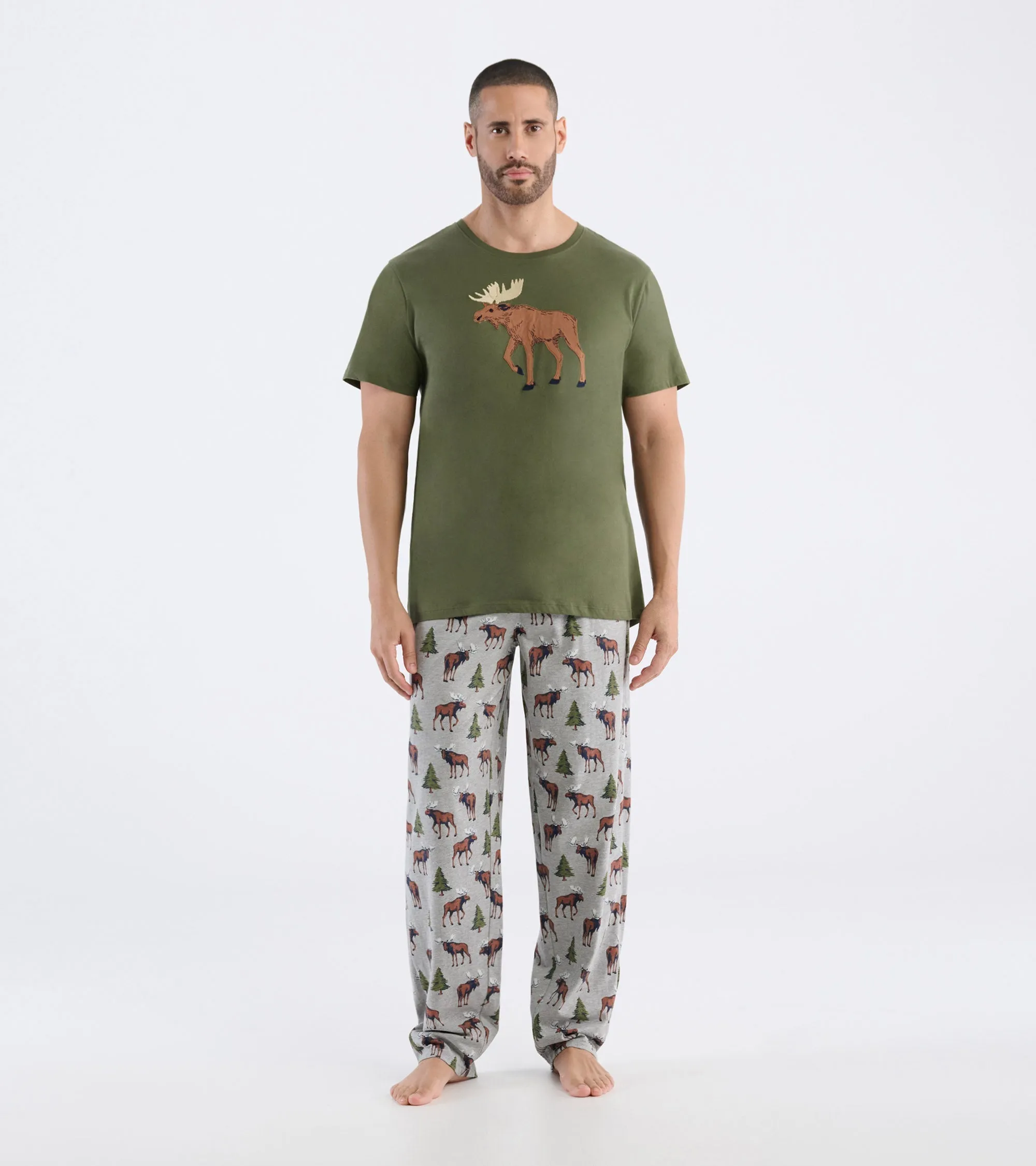 Little Blue House Men’s PJ Shirt Wild Moose TS9WM0553