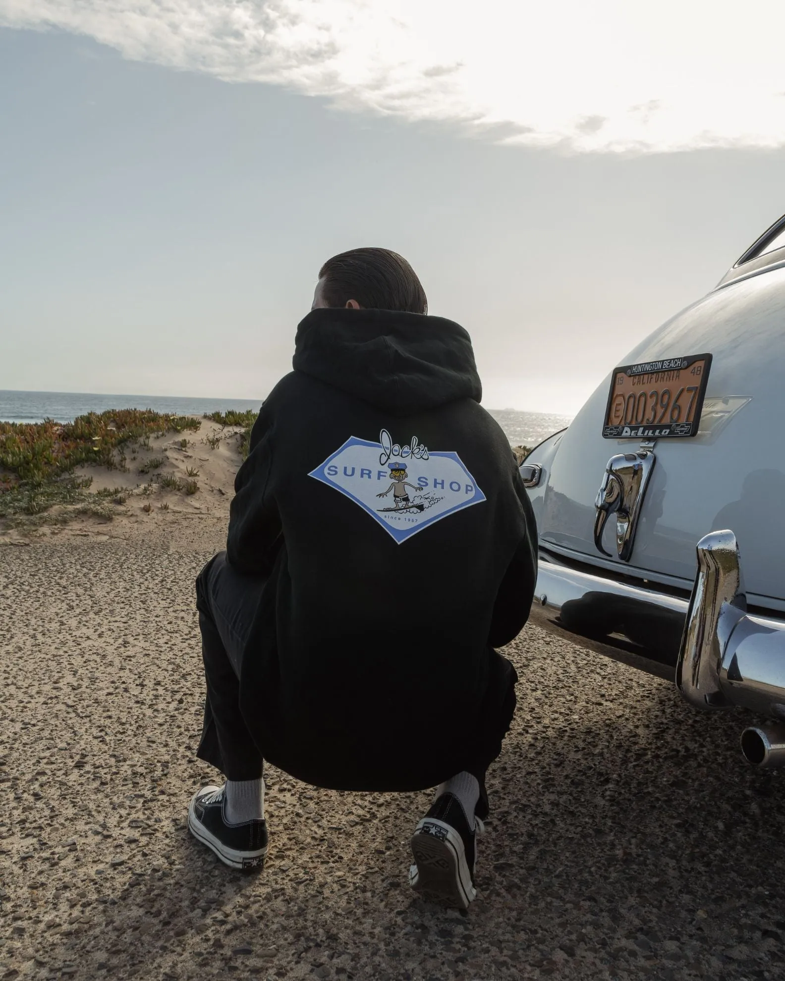Little Officer Pullover Hoodie - Black