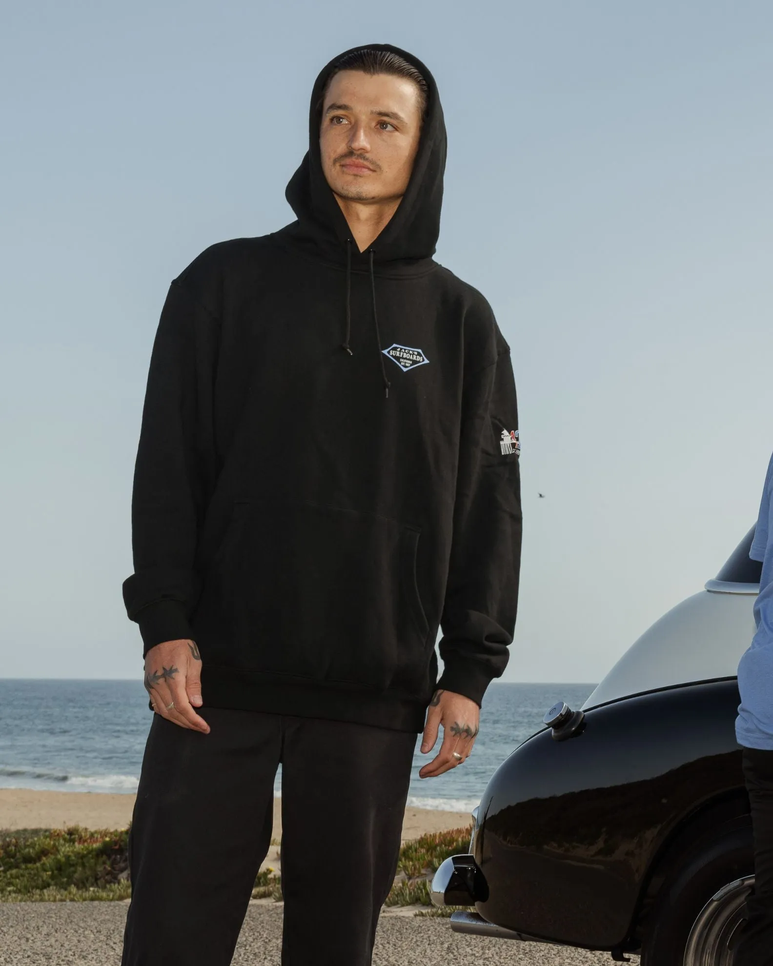 Little Officer Pullover Hoodie - Black