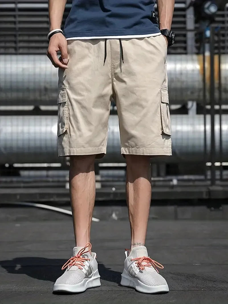 Logan Cargo Shorts: Drawstring Waist & Multiple Pockets