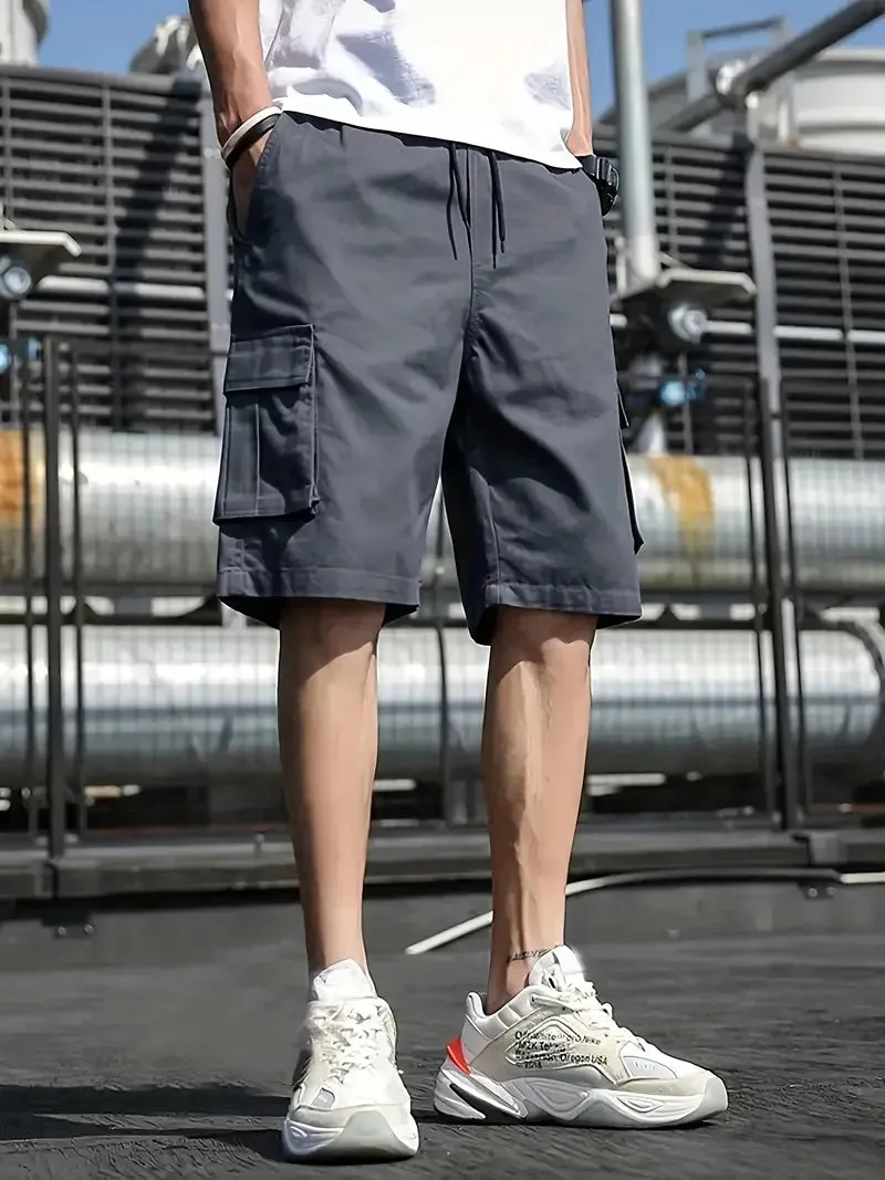 Logan Cargo Shorts: Drawstring Waist & Multiple Pockets