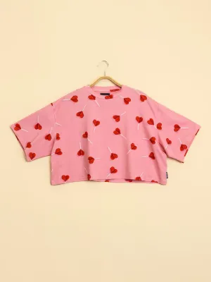Lollipop Love Cropped T-shirt Dames