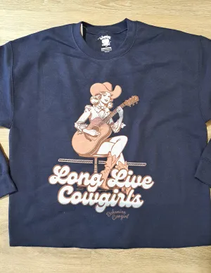 Long Live Cowgirl Navy Pinup Sweatshirt - WS