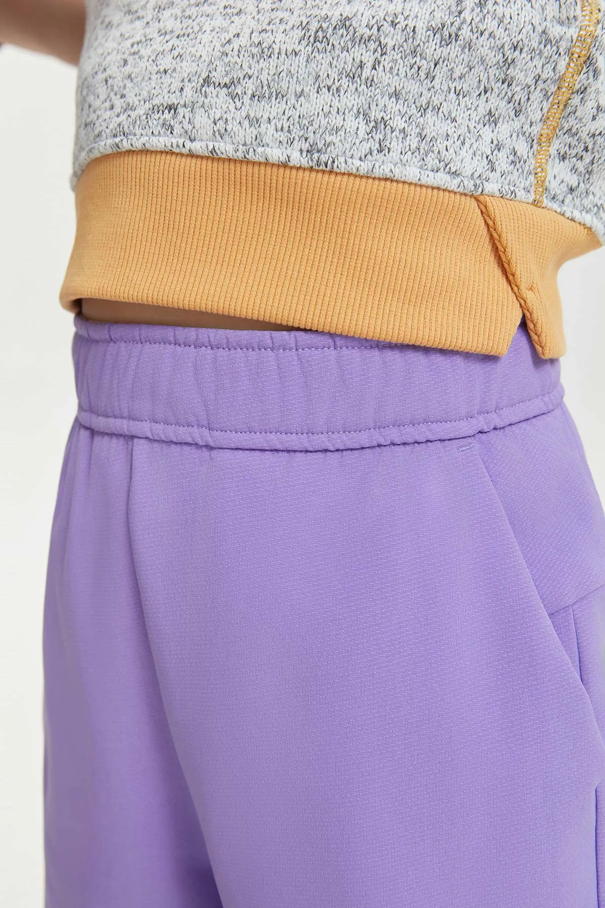 Long Pile Stretch Pants