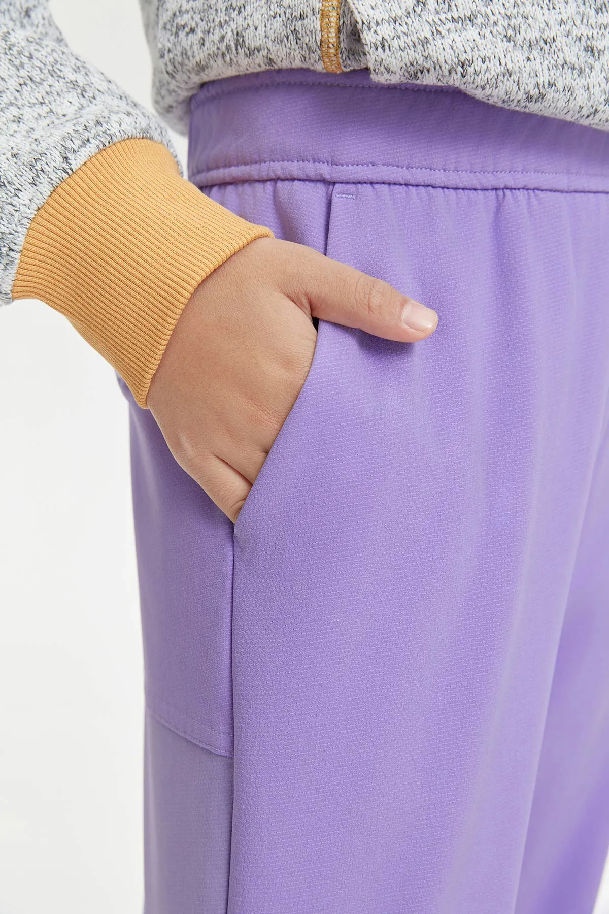 Long Pile Stretch Pants