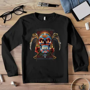 Long-Sleeve Day of the Dead, Sugar Skull T-Shirt