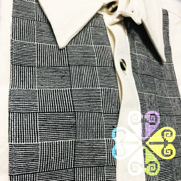 Long Sleeve Pedal Loom Shirt- Square Design