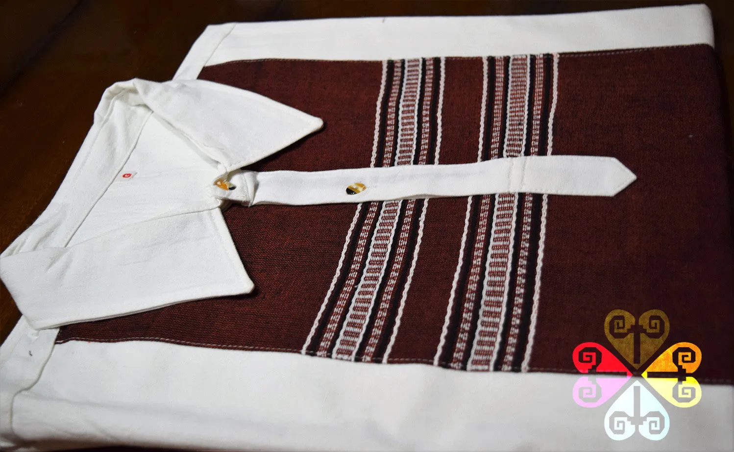 Long Sleeve Pedal Loom Shirt- Square Design