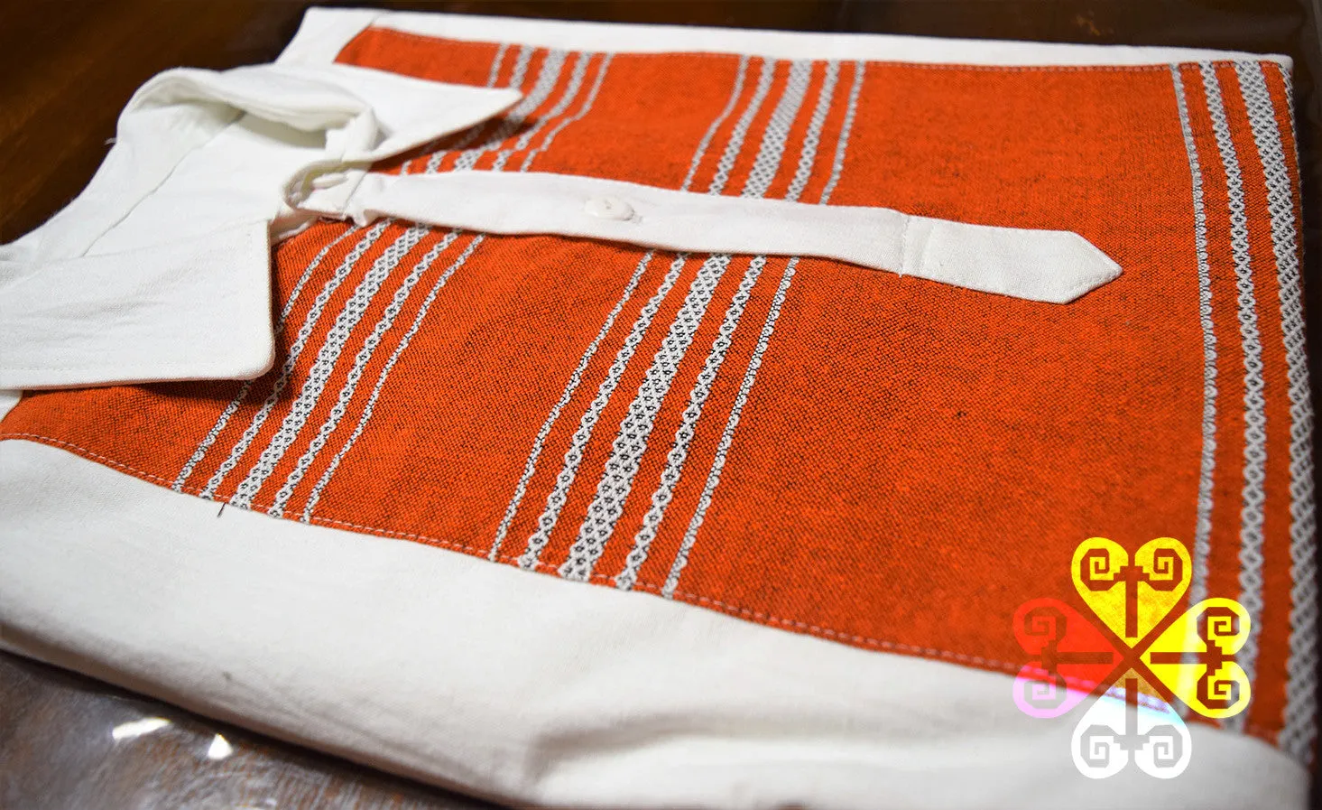 Long Sleeve Pedal Loom Shirt- Square Design
